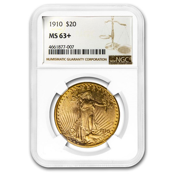 1910 $20 Saint-Gaudens Gold Double Eagle MS-63+ NGC 1910 $20 Saint-Gaudens Gold Double Eagle MS-63+ NGC